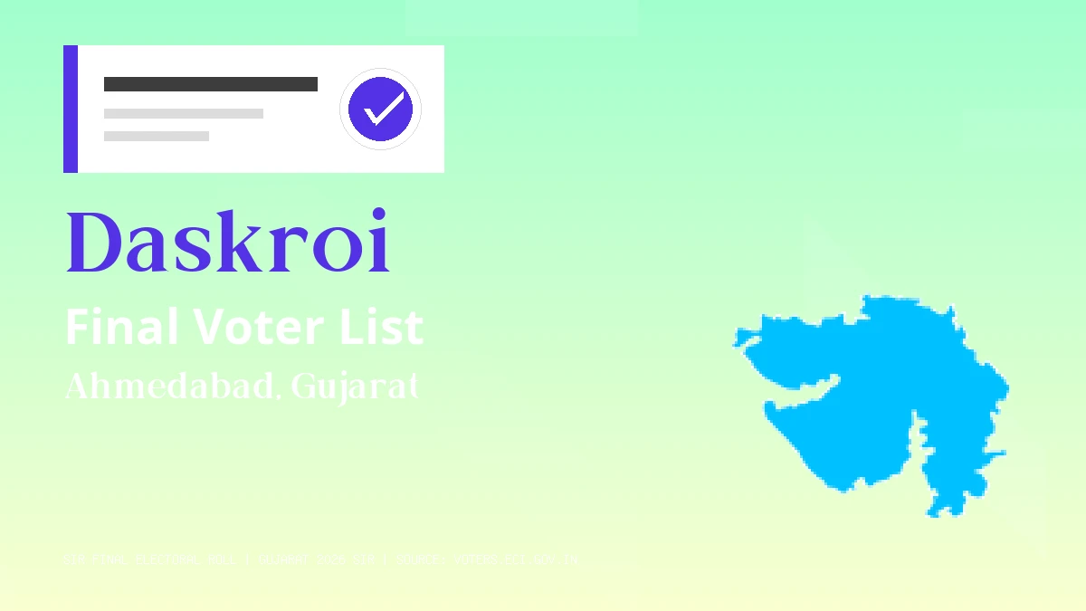 Daskroi Final Voter List Gujarat