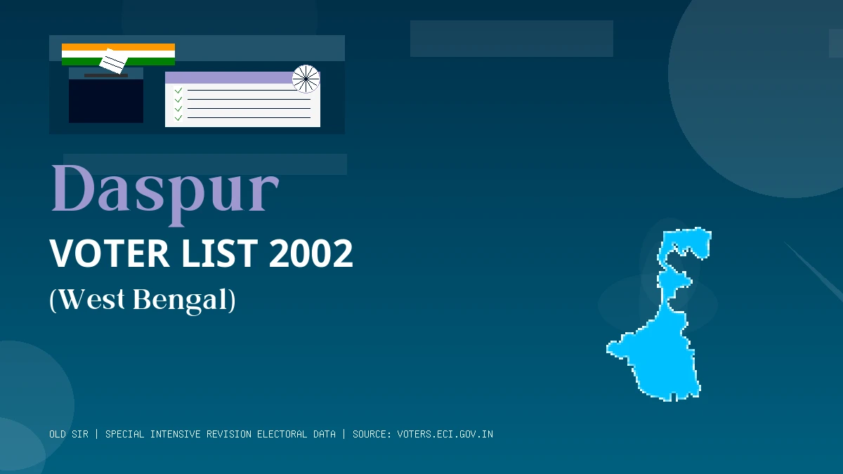 Daspur Voter List 2002 PDF Download West Bengal