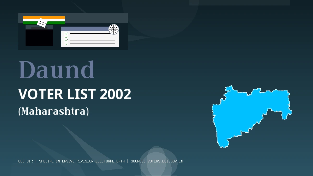 Daund Voter List 2002 PDF Download Maharashtra