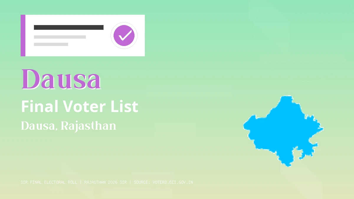 Dausa Final Voter List Rajasthan