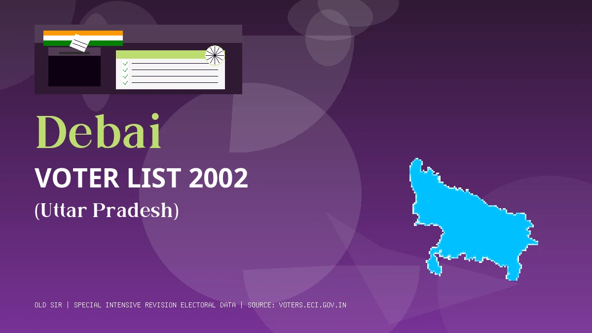 Debai Voter List 2002 PDF Download Uttar Pradesh