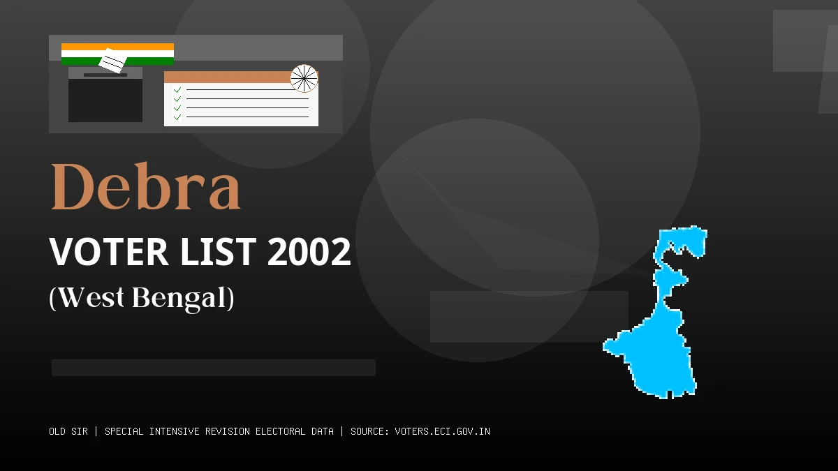 Debra Voter List 2002 PDF Download West Bengal