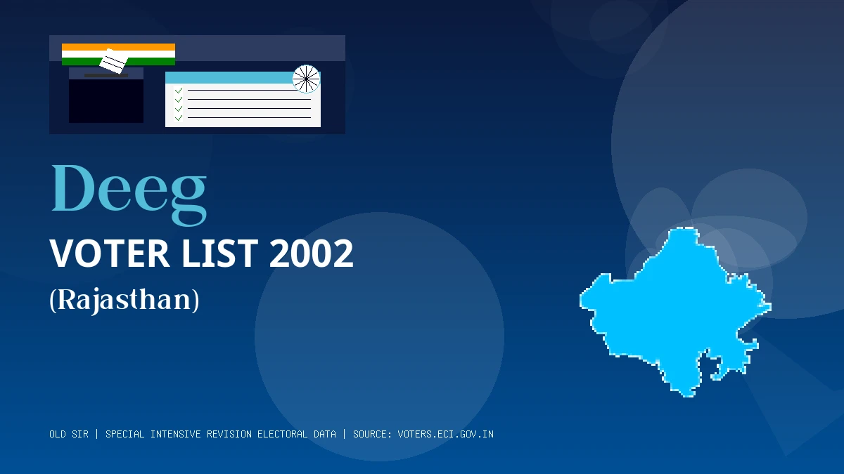 Deeg Voter List 2002 PDF Download Rajasthan