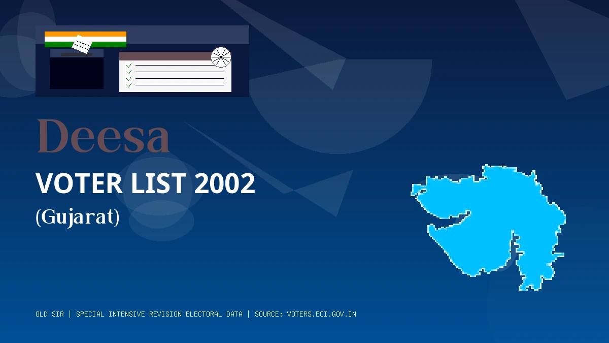 Deesa Voter List 2002 PDF Download Gujarat