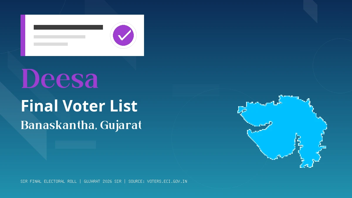 Deesa Final Voter List Gujarat
