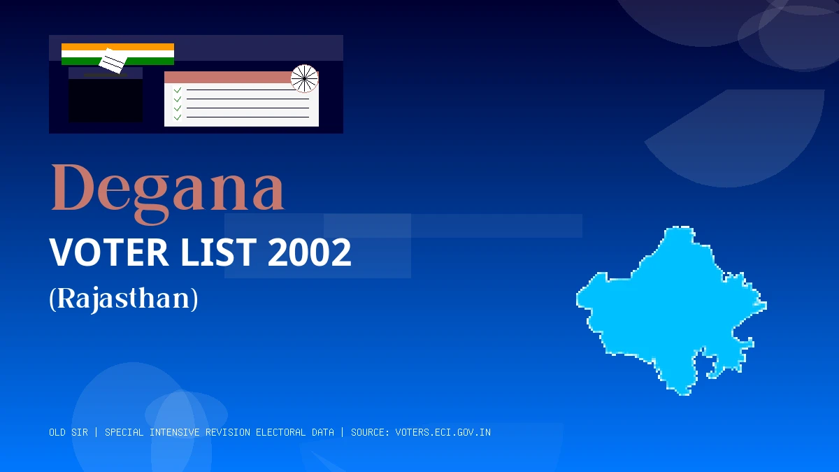 Degana Voter List 2002 PDF Download Rajasthan