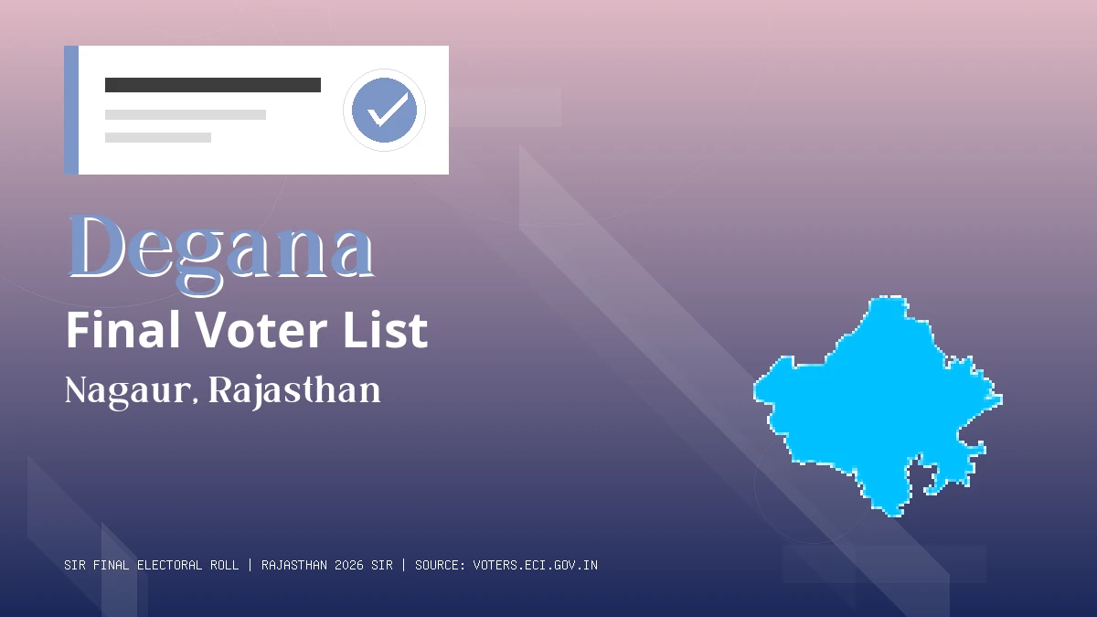 Degana Final Voter List Rajasthan