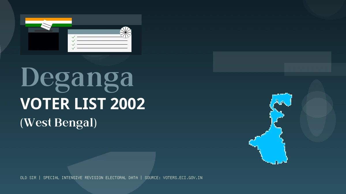 Deganga Voter List 2002 PDF Download West Bengal