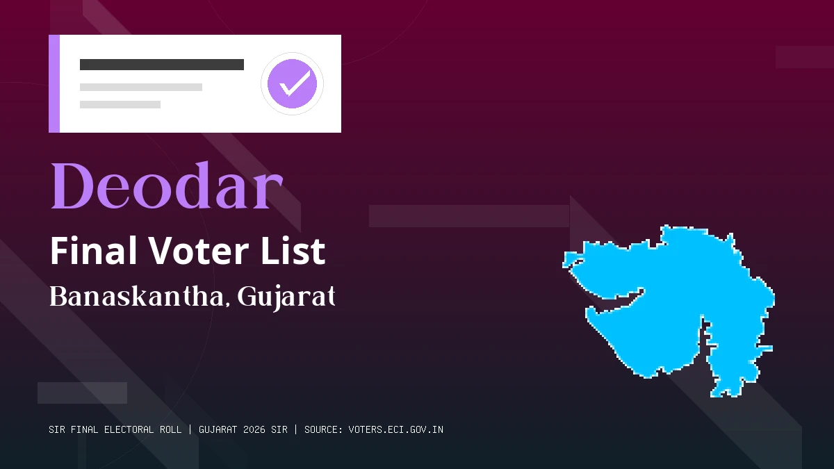 Deodar Final Voter List Gujarat