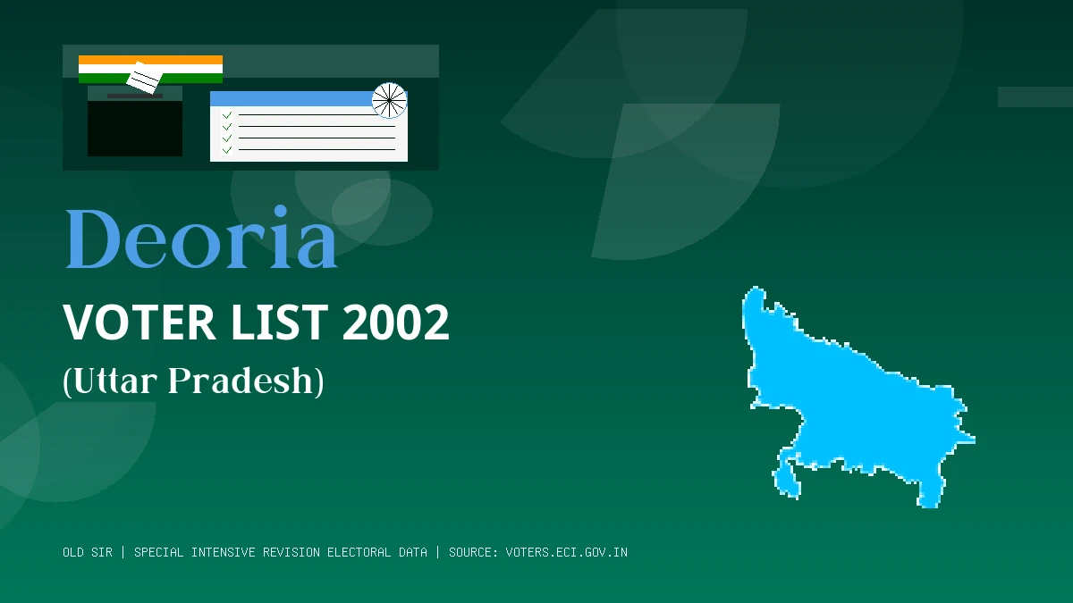 Deoria Voter List 2002 PDF Download Uttar Pradesh