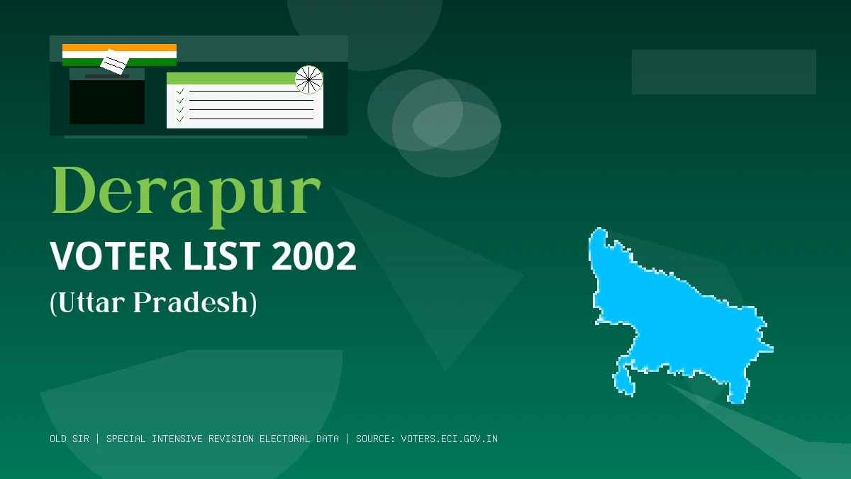 Derapur Voter List 2002 PDF Download Uttar Pradesh