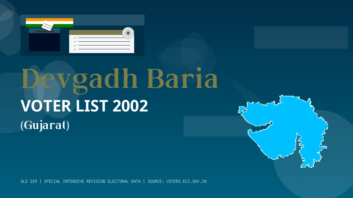 Devgadh Baria Voter List 2002 PDF Download Gujarat