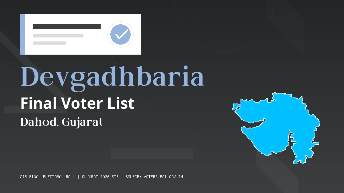 Devgadhbaria Final Voter List Gujarat