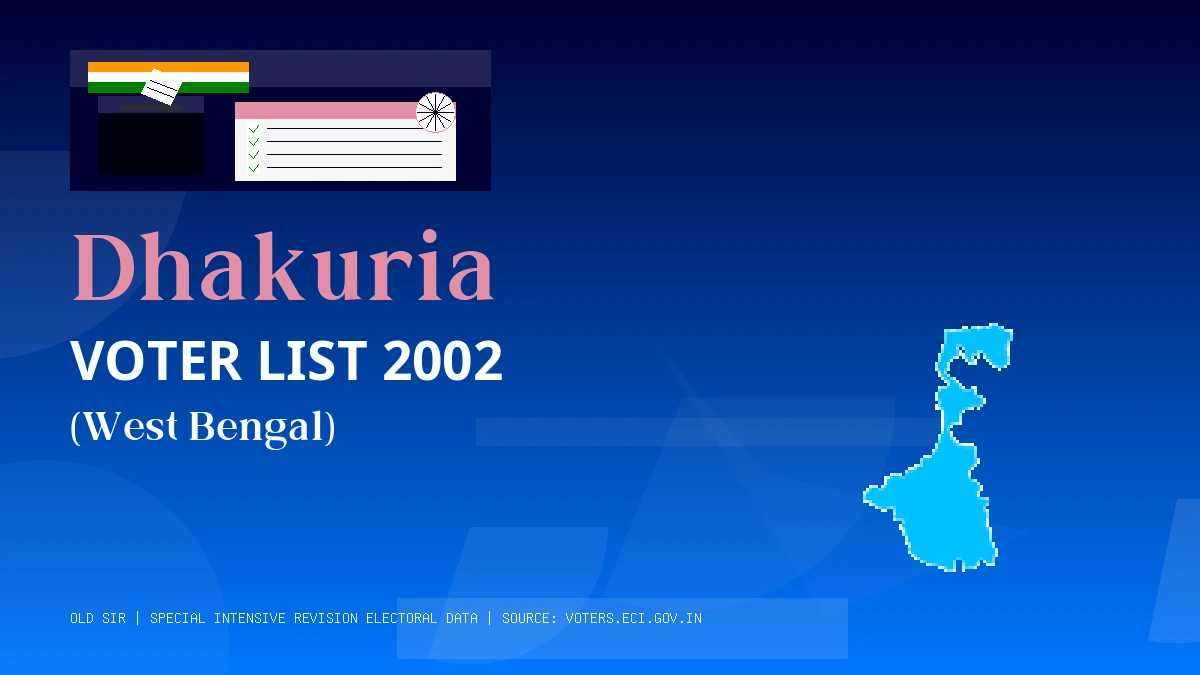 Dhakuria Voter List 2002 PDF Download West Bengal