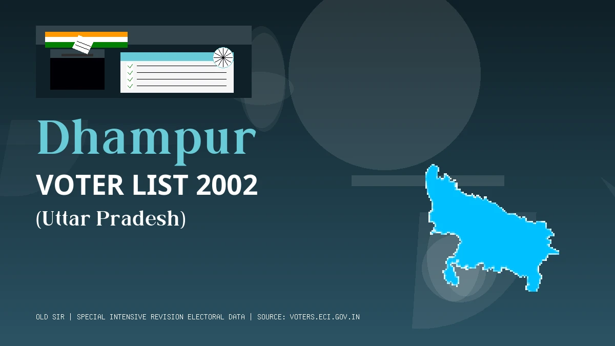 Dhampur Voter List 2002 PDF Download Uttar Pradesh