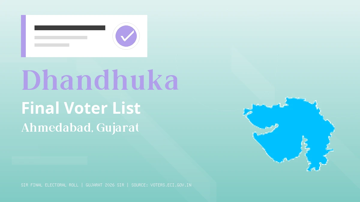 Dhandhuka Final Voter List Gujarat
