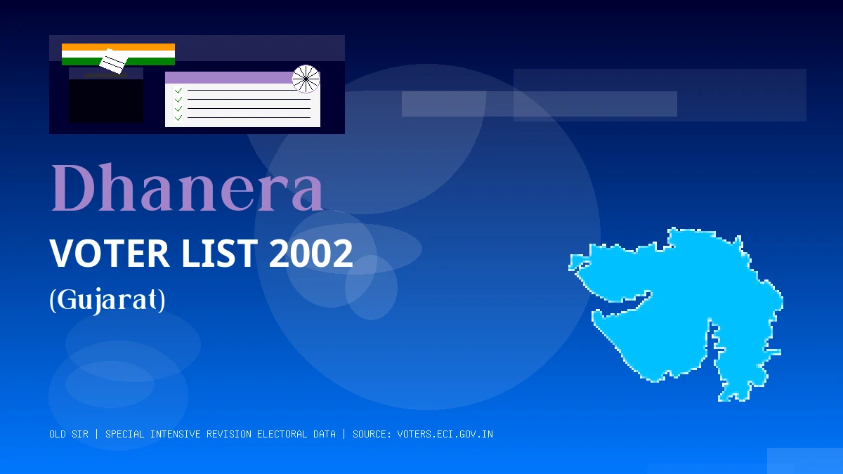 Dhanera Voter List 2002 PDF Download Gujarat