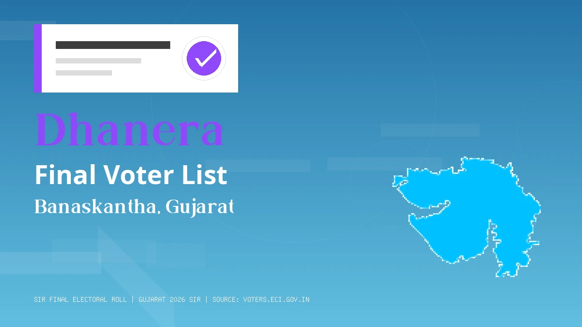 Dhanera Final Voter List Gujarat