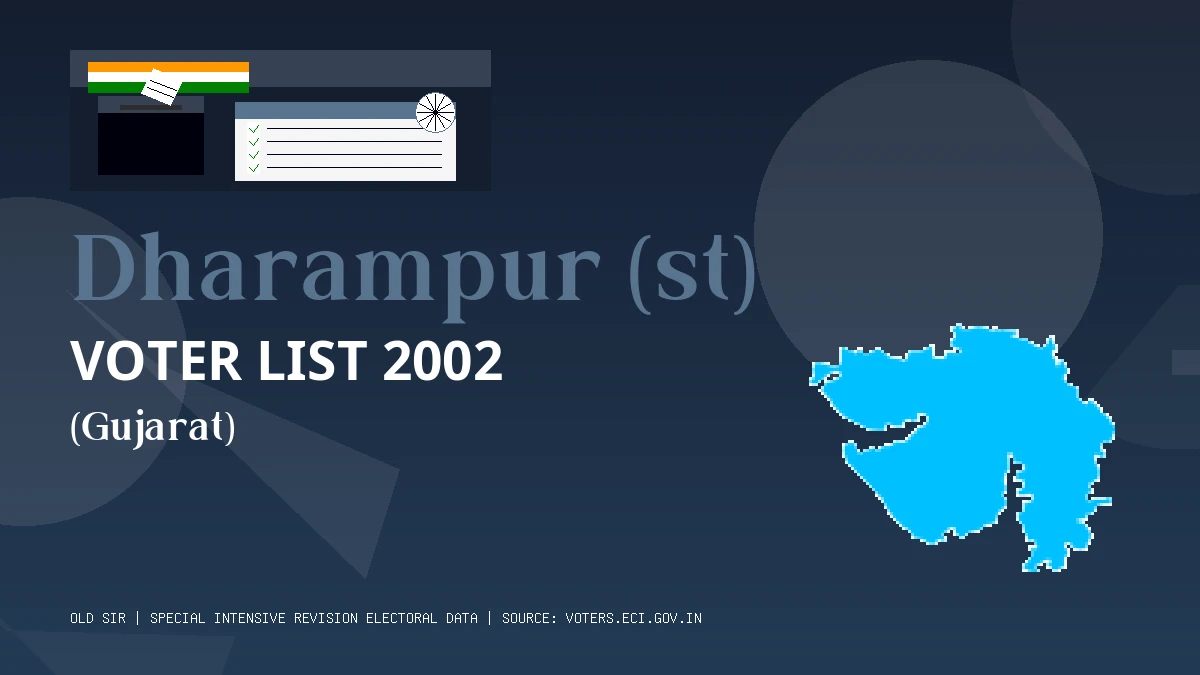 Dharampur (st) Voter List 2002 PDF Download Gujarat