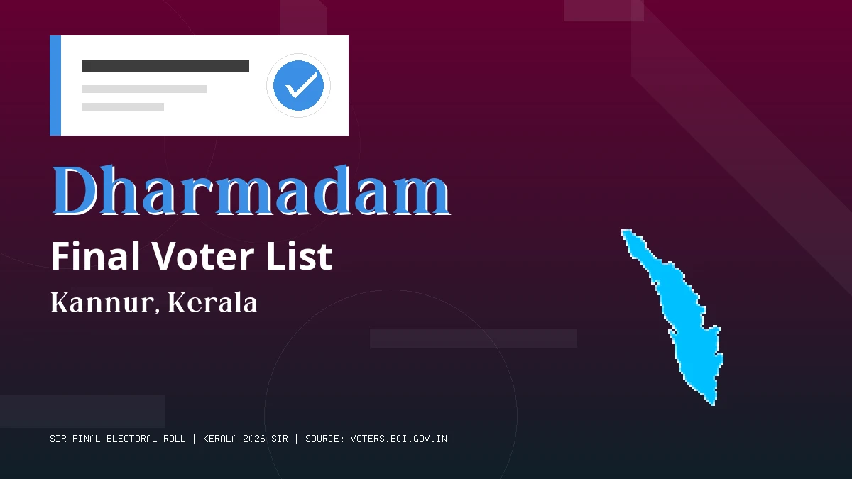 Dharmadam Final Voter List Kerala