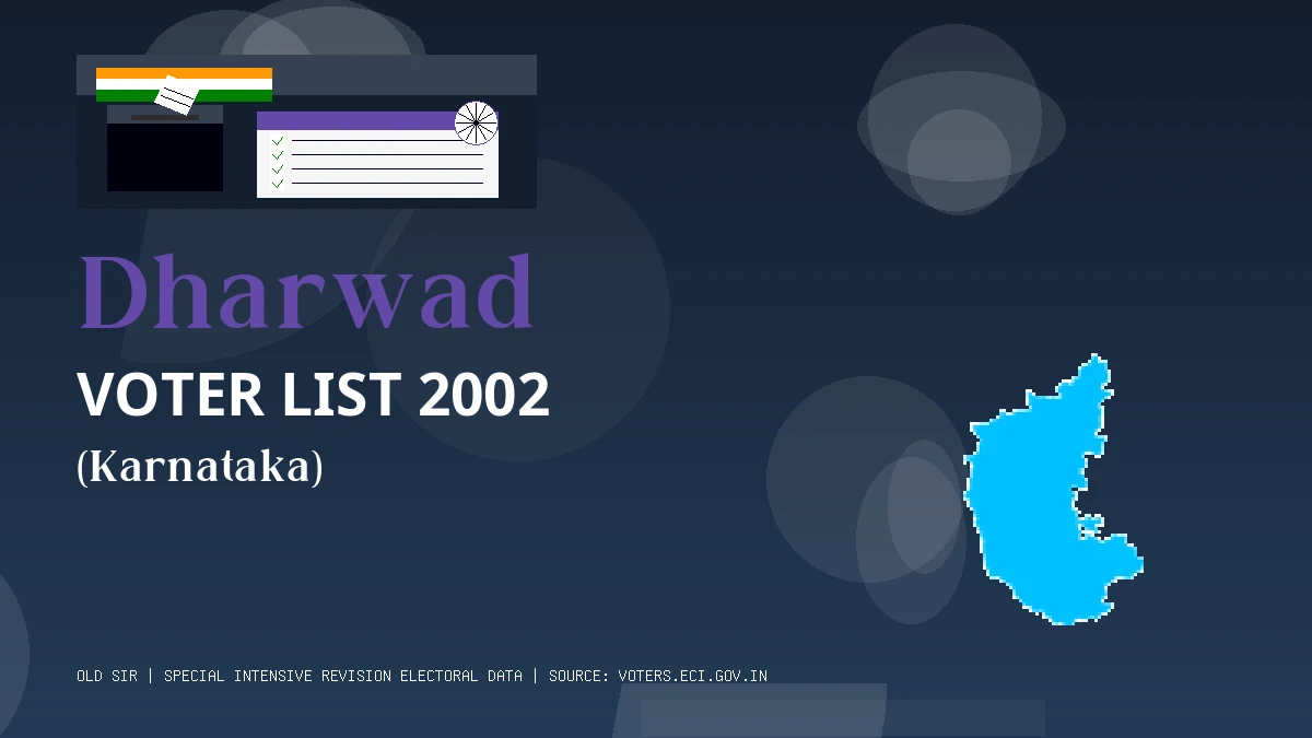 Dharwad Voter List 2002 PDF Download Karnataka