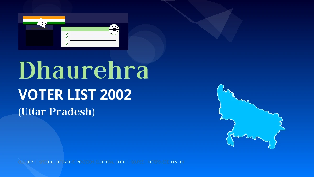 Dhaurehra Voter List 2002 PDF Download Uttar Pradesh