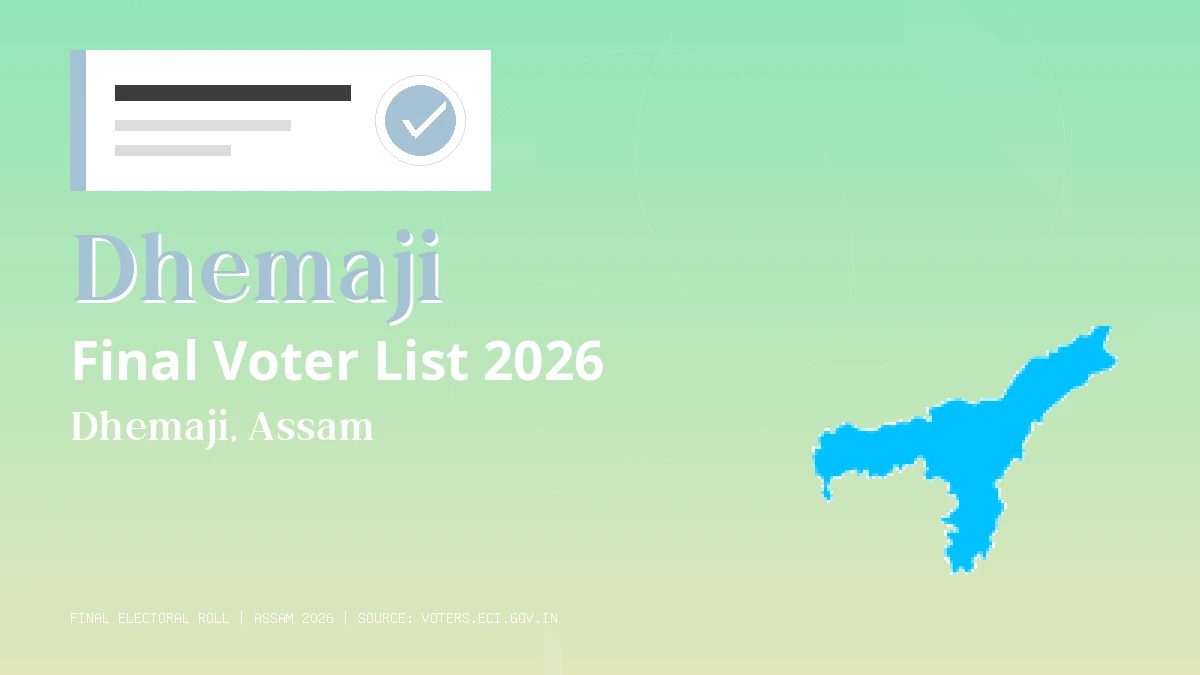 Dhemaji Final Voter List 2026 Assam