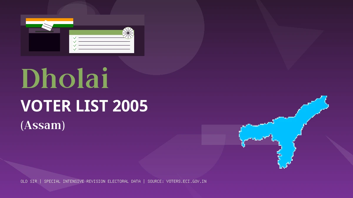 Dholai Voter List 2005 PDF Download Assam
