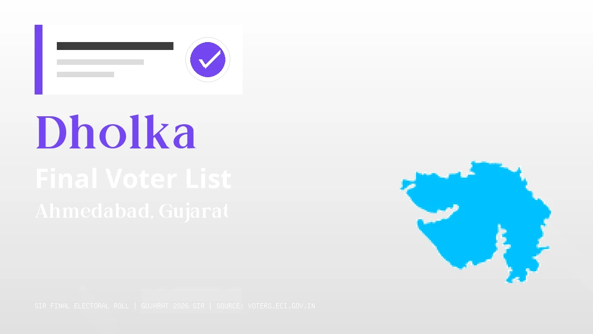 Dholka Final Voter List Gujarat