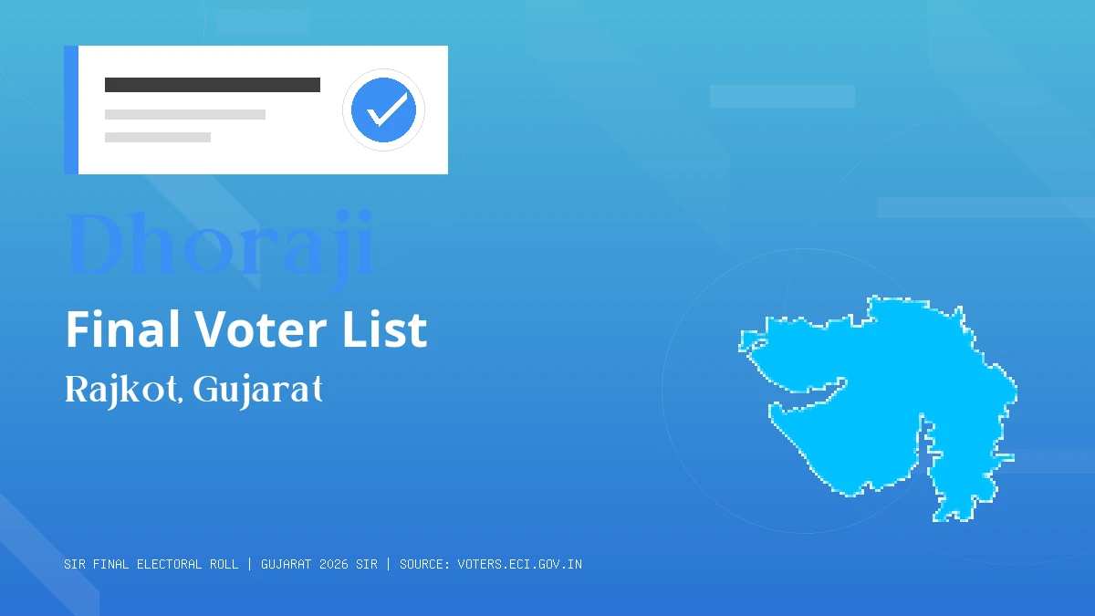 Dhoraji Final Voter List Gujarat