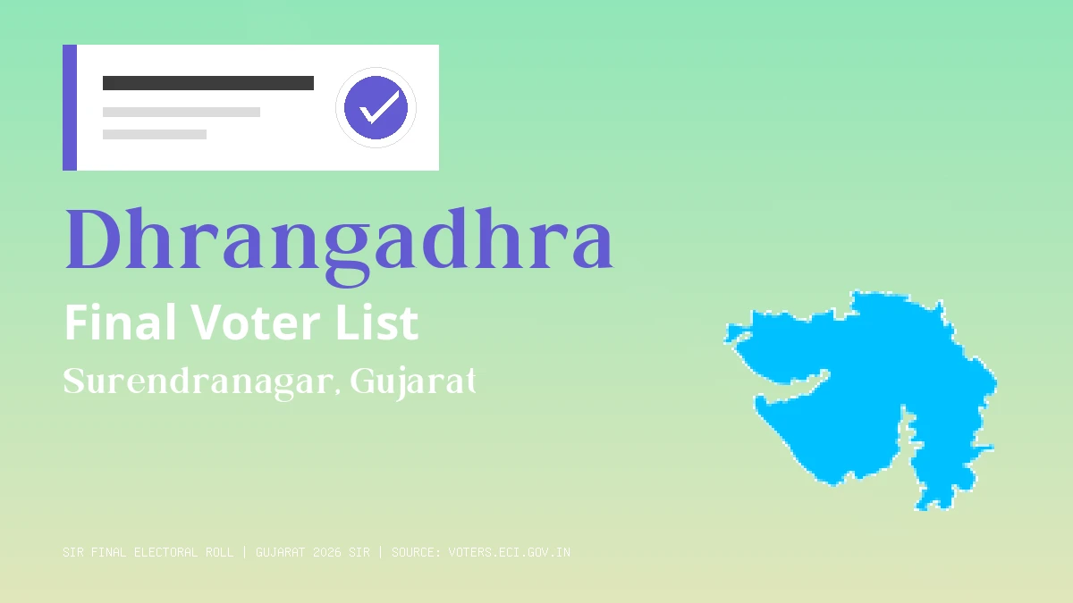 Dhrangadhra Final Voter List Gujarat