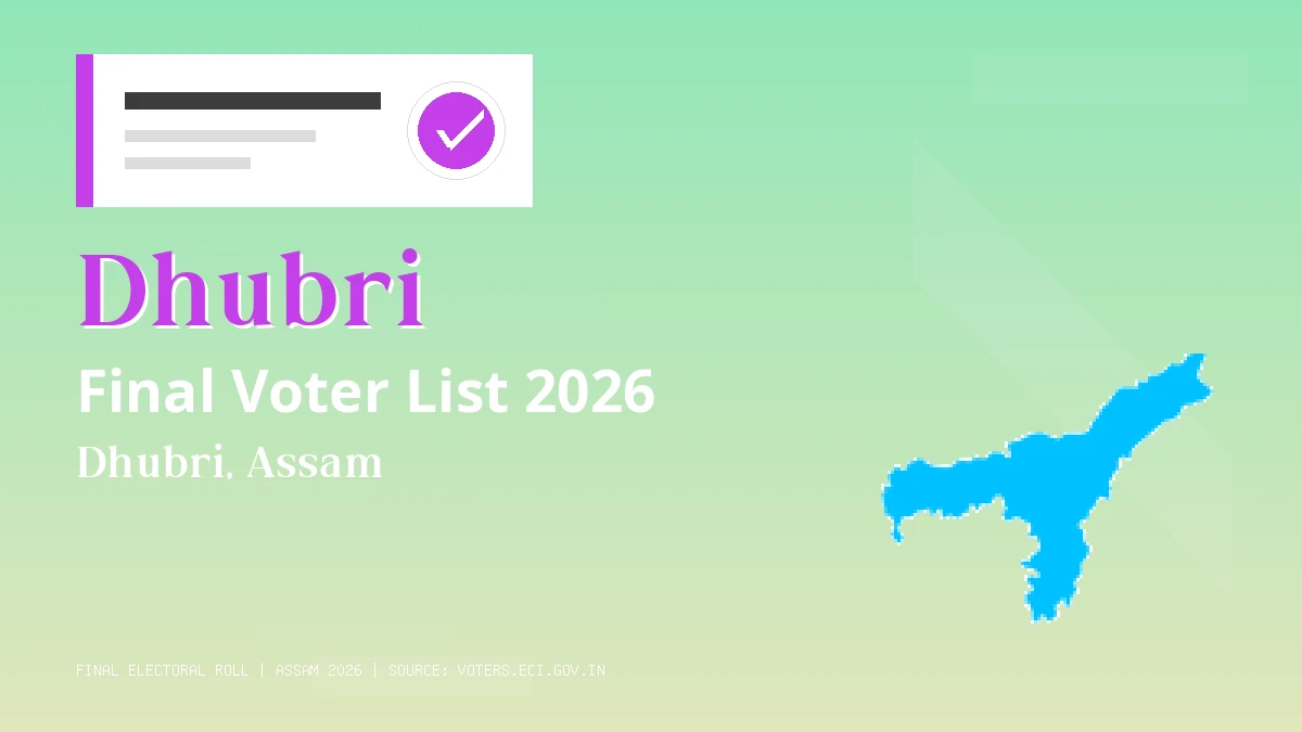 Dhubri Final Voter List 2026 Assam