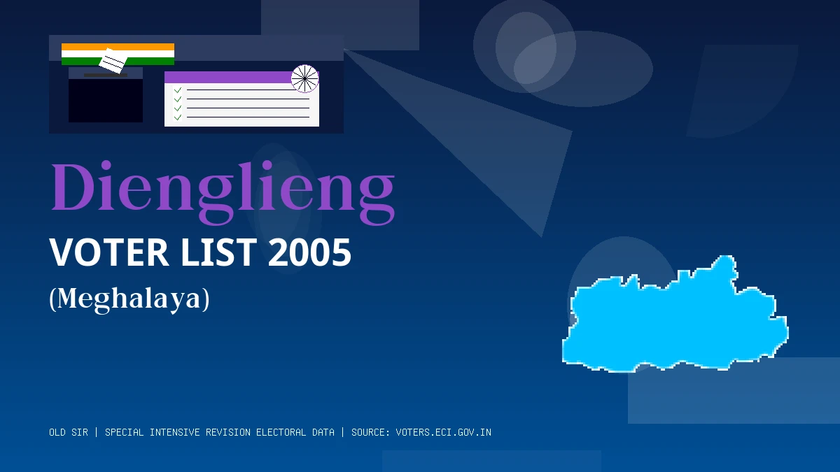 Dienglieng Voter List 2005 PDF Download Meghalaya
