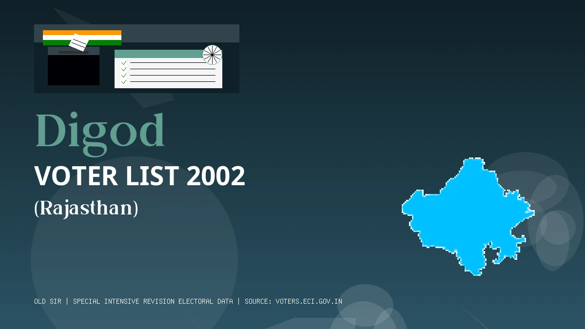 Digod Voter List 2002 PDF Download Rajasthan