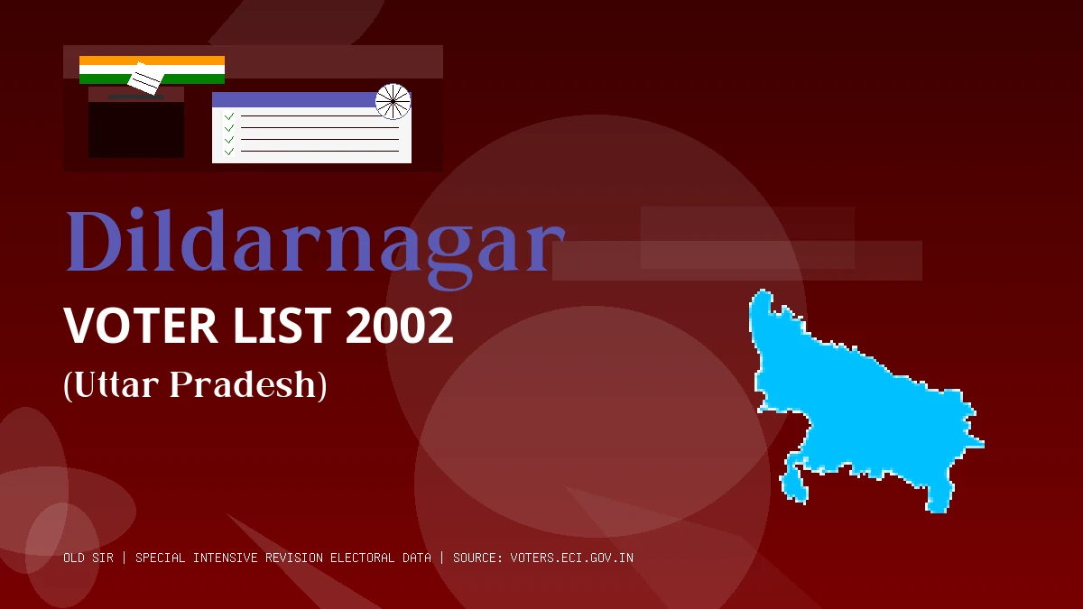 Dildarnagar Voter List 2002 PDF Download Uttar Pradesh