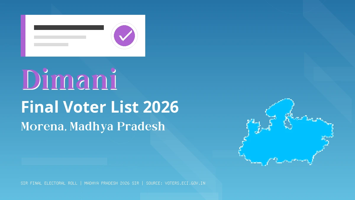 Dimani Final Voter List 2026 Madhya Pradesh