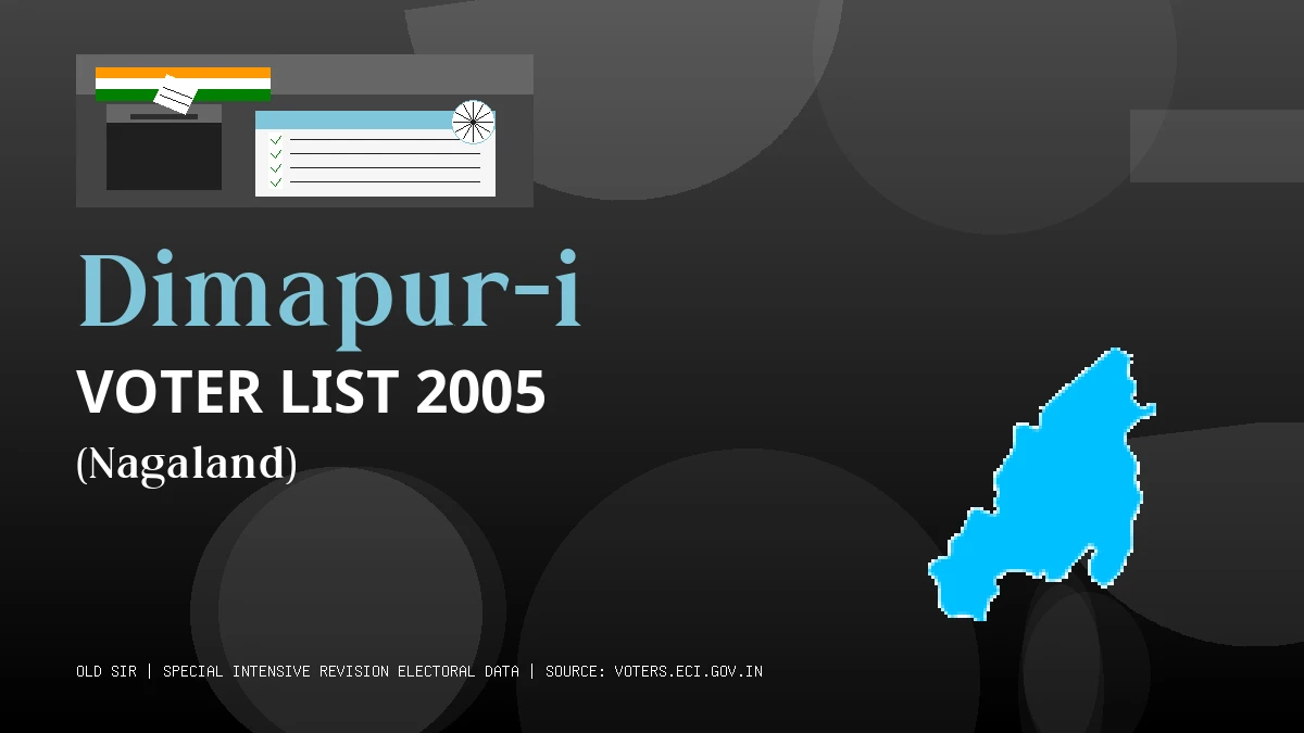 Dimapur-i Voter List 2005 PDF Download Nagaland