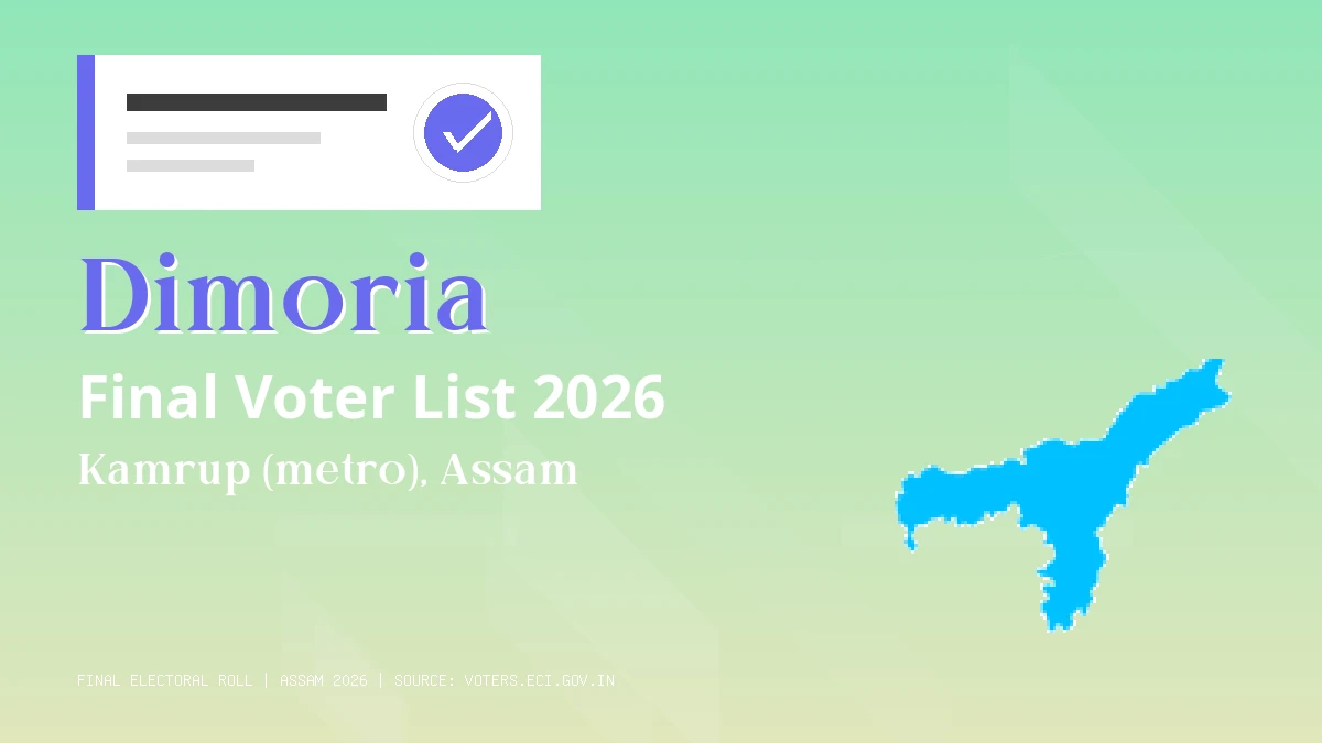 Dimoria Final Voter List 2026 Assam