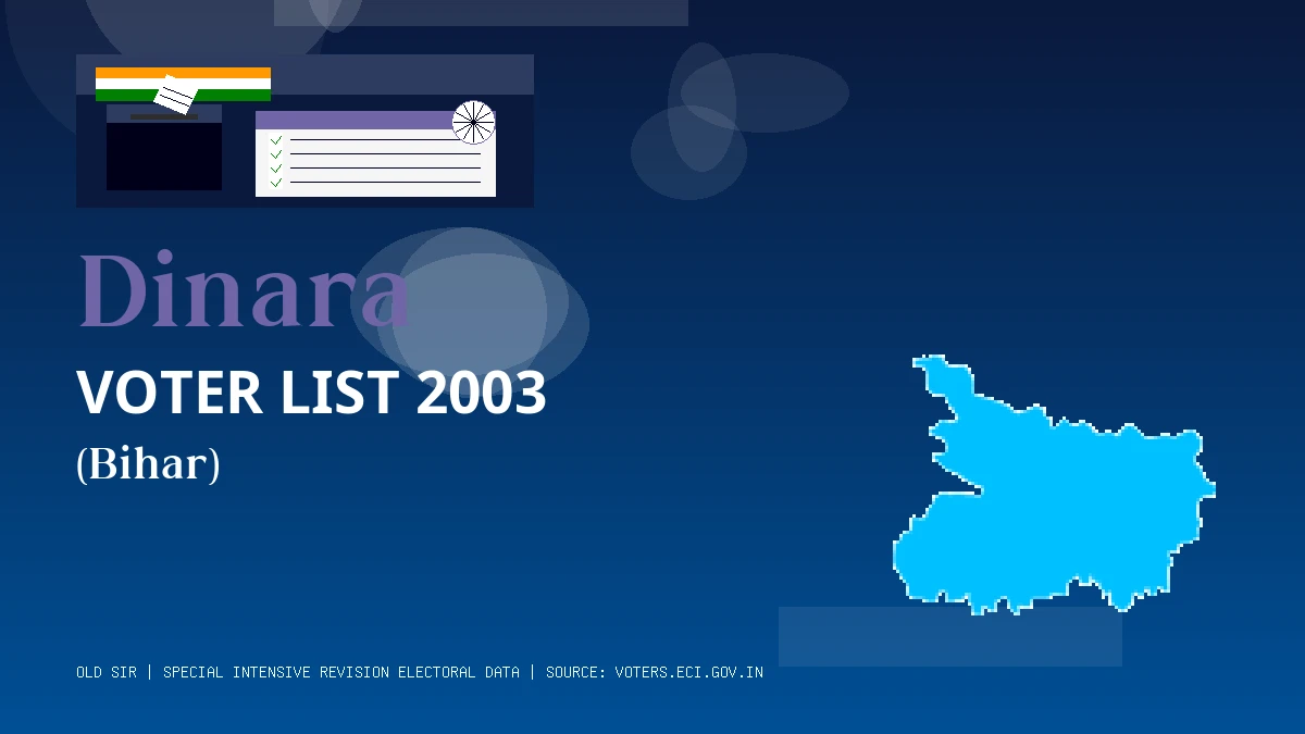 Dinara Voter List 2003 PDF Download Bihar