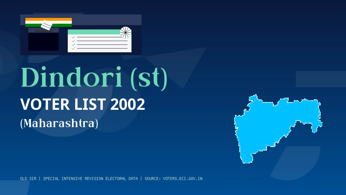 Dindori (st) Voter List 2002 PDF Download Maharashtra