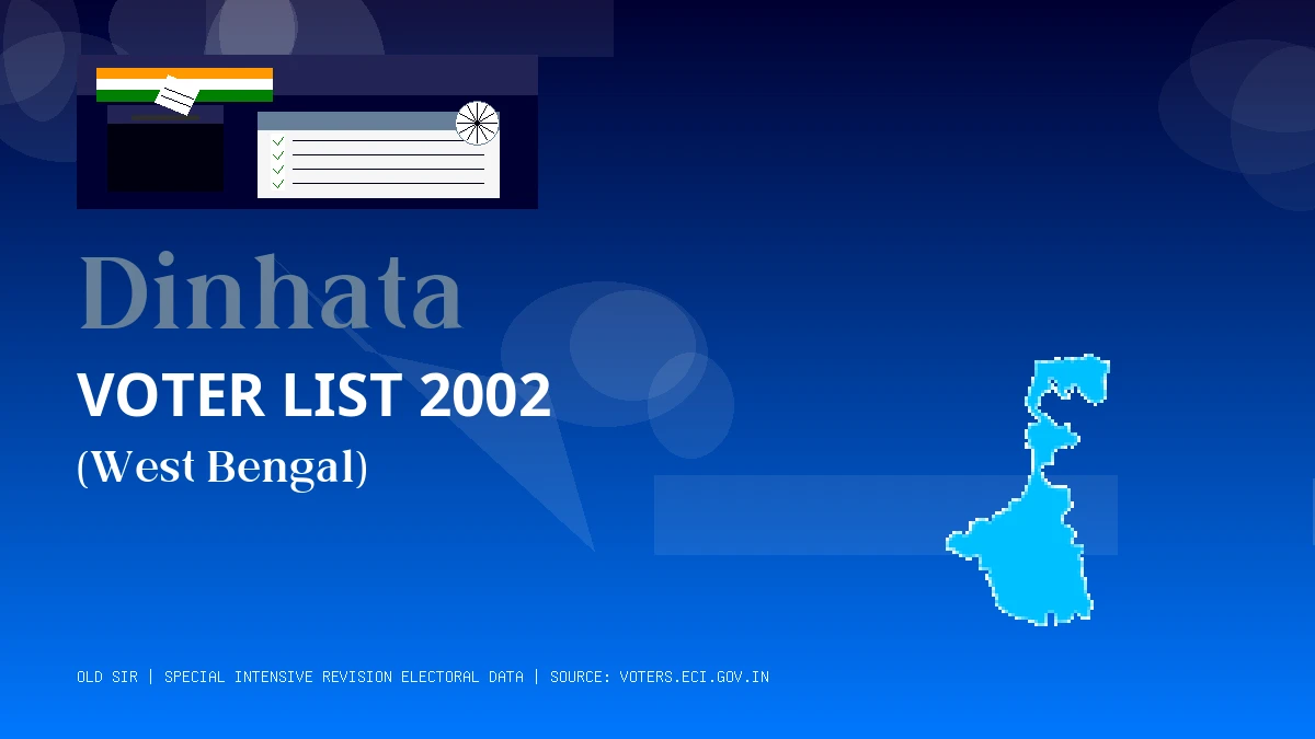 Dinhata Voter List 2002 PDF Download West Bengal