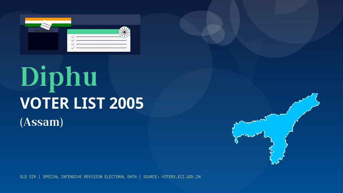 Diphu Voter List 2005 PDF Download Assam