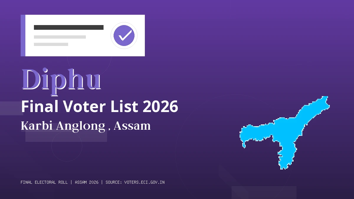 Diphu Final Voter List 2026 Assam