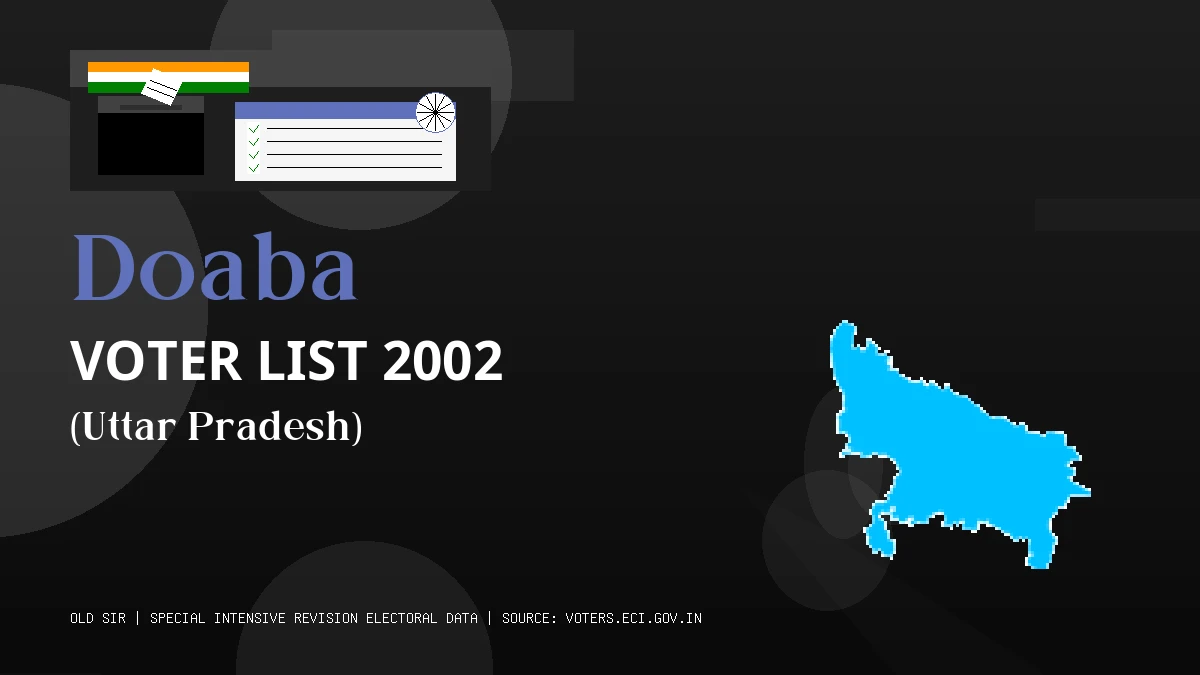 Doaba Voter List 2002 PDF Download Uttar Pradesh