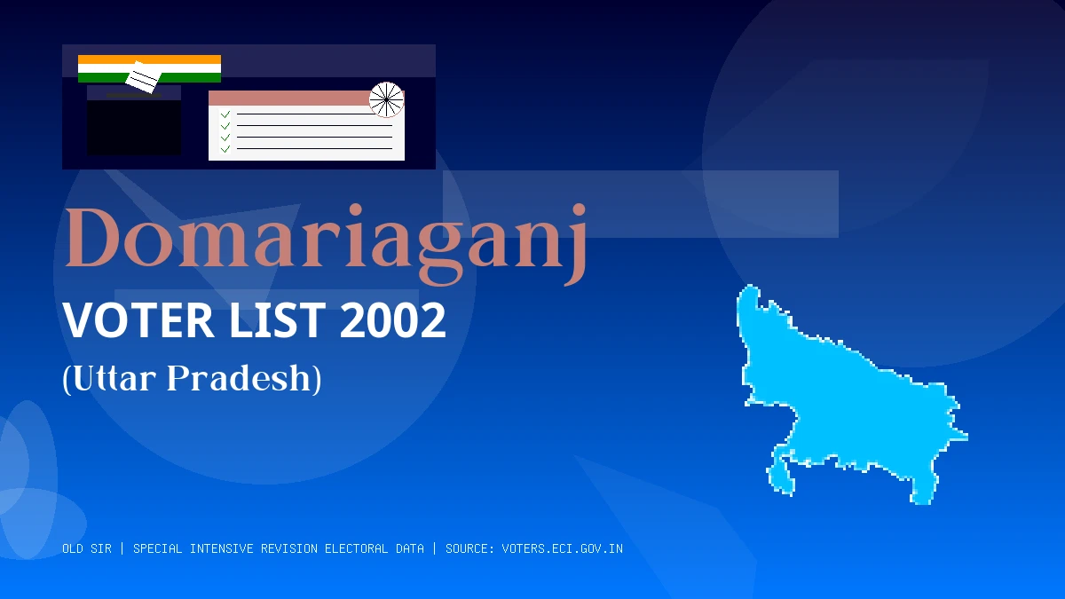 Domariaganj Voter List 2002 PDF Download Uttar Pradesh