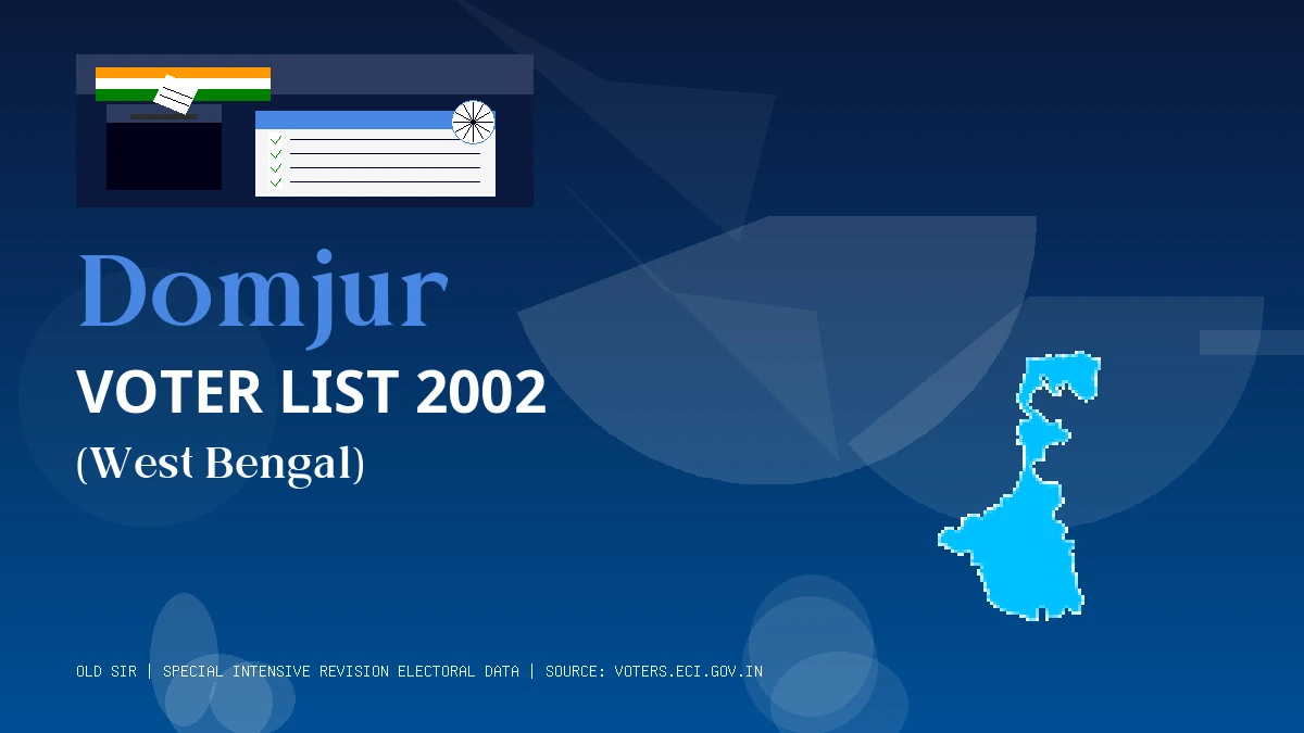 Domjur Voter List 2002 PDF Download West Bengal