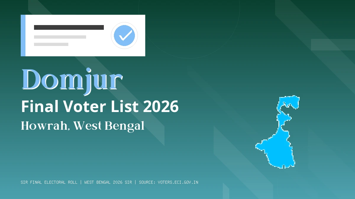Domjur Final Voter List 2026 West Bengal