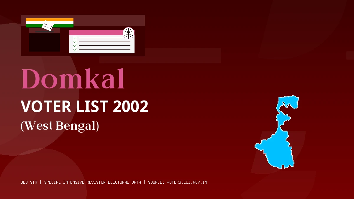 Domkal Voter List 2002 PDF Download West Bengal