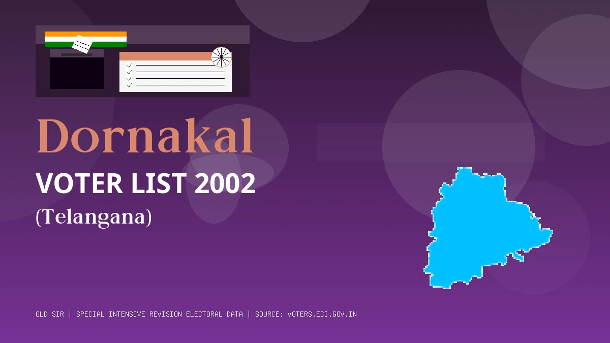 Dornakal Voter List 2002 PDF Download Telangana