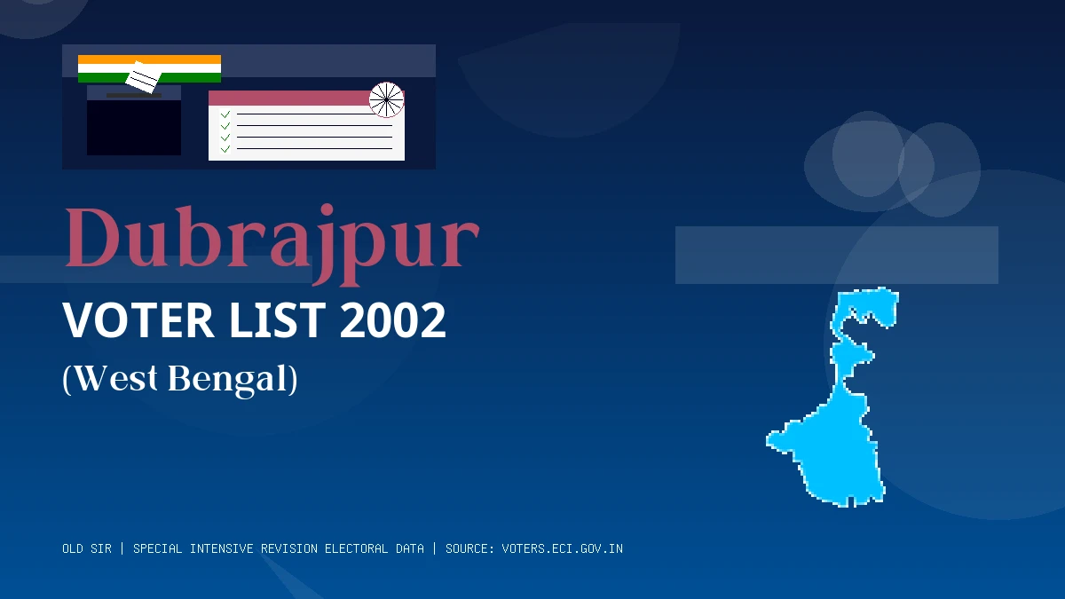 Dubrajpur Voter List 2002 PDF Download West Bengal
